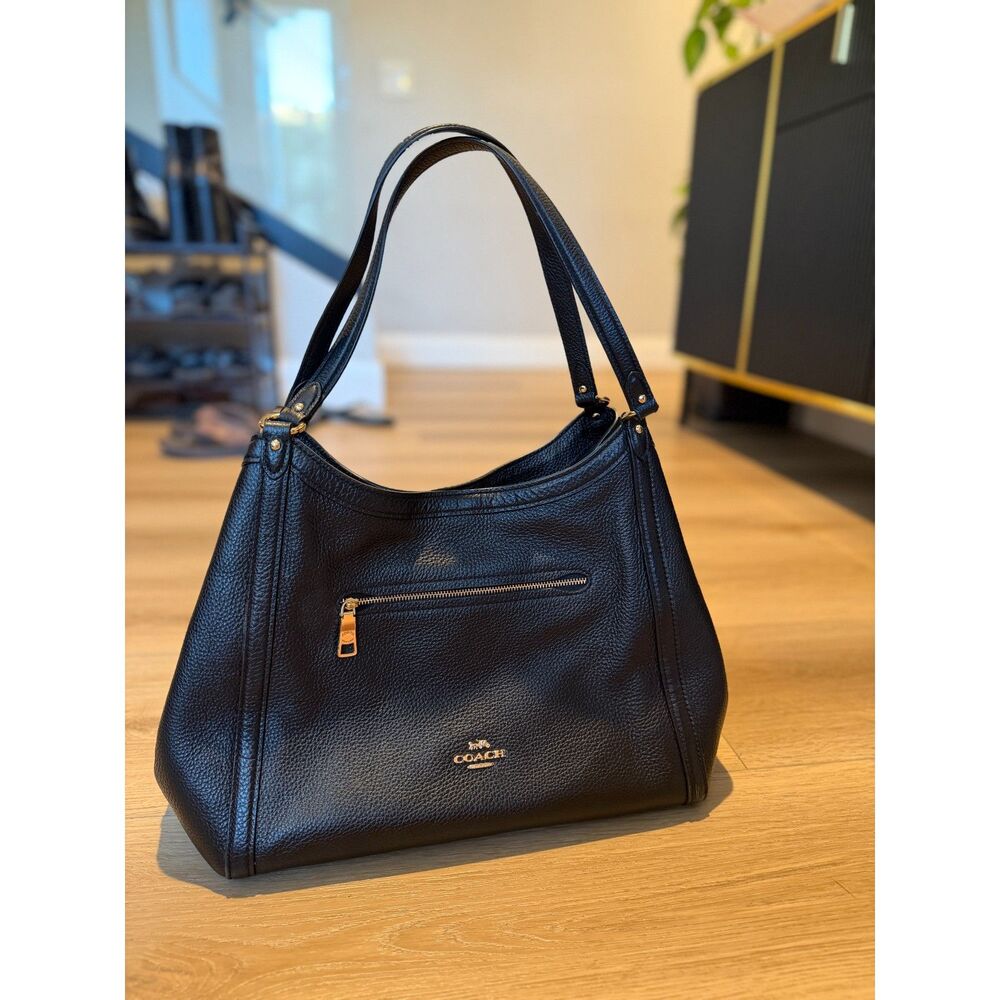 Coach Black Pebbled Leather Kristy Shoulder Bag